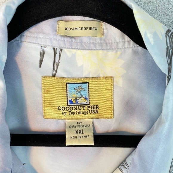 Coconut Pier Microfiber Hawiian Shirt Sz XXL by TopImage USA - Picture 7 of 14